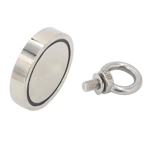 Imán <span class=keywords><strong>de</strong></span> pesca <span class=keywords><strong>de</strong></span> <span class=keywords><strong>neodimio</strong></span> <span class=keywords><strong>redondo</strong></span> superfuerte con perno ocular, 300KG, 660 libras, N35, D94mm - Product Image 5