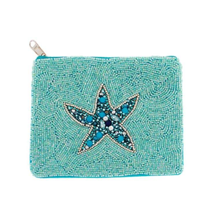 Classique Premium perles de rocaille broderie étoile pochette à monnaie à la mode femmes cadeau Premium perlé broderie pochette à monnaie - Product Image 1