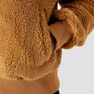 OEM personalizado registro Sherpa polar Sudadera con capucha personalizado Sherpa polar sudaderas con capucha peso pesado grueso piel pulóver sudaderas con capucha para los hombres - Product Image 5