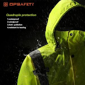 Chaqueta de Seguridad Reflectante de Alta Visibilidad con Capucha Acolchada y Cuello Alto, Personalizable con Logotipo, para Invierno - Product Image 3