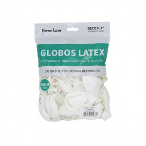 Party Love Latex <b>Balloons</b> 25Cm <b>White</b> R10 For Decoration - Product Image 2