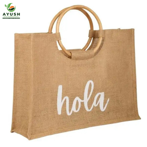 กระเป๋าช้อปปิ้งผู้หญิงทำจากปอกระเจาผสมผ้าฝ้ายสำหรับร้านขายของชำและห้างสรรพสินค้า - Product Image 6