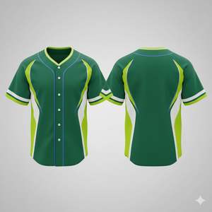 เสื้อเบสบอลพิมพ์ลายตามสั่ง ชุดทีม 100% โพลีเอสเตอร์ ระบายอากาศ แห้งเร็ว คอวี ขายส่ง OEM ODM - Product Image 6