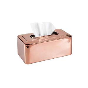 Boîte à mouchoirs à texture martelée en métal argenté de haute qualité dernier porte-serviettes décoratif en forme de rectangle avec accent de feuille et d'oiseau - Product Image 2