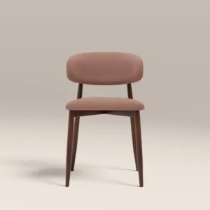 Silla de Comedor HALSTON en Color Nogal y Rosa - Product Image 1