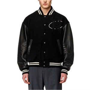 เสื้อแจ็กเก็ตมีคุณภาพระดับพรีเมียมผ้าขนสัตว์และปลอกหนัง - Product Image 1