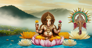 Statue murale en métal Ganesha au design moderne, rayons, décoration murale/porte pour mariage, anniversaire, Diwali, festivités, Mandir - Product Image 2