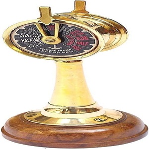 Telégrafo de latón antiguo, barco Vintage, sala de máquinas marinas, orden decorativa, altura del telégrafo, 5 pulgadas, aproximadamente, decoración del hogar - Product Image 1