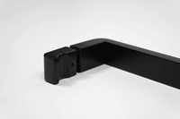 Poignée de porte de douche en acier inoxydable 304 noir mat, barre carrée simple face pour porte de salle de bain sans cadre