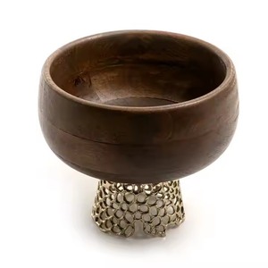 Plato de madera ecológico para servir con soporte de metal moderno para uso en hoteles y restaurantes para fiestas - Product Image 5
