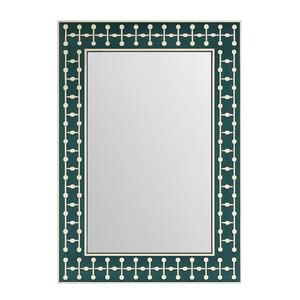 Handmade <b>Round</b> Bone-Inlaid <b>Wall</b> Hanging <b>Mirror</b> with Luxury Modern Petal Pattern, Unique Decorative Bone Inlay for Elegant Home - Product Image 1