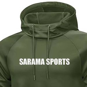 Sudadera con capucha de tela de punto de algodón 100% Unisex de Venta caliente sudaderas con capucha deportivas de patrón sólido impresas personalizadas - Product Image 3
