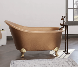 Bañera de Cobre Forjado a Mano de Lujo, Bañera Ovalada Moderna Independiente con Propiedades Antimicrobianas Divris DRC-7302 - Product Image 4
