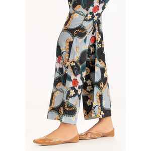 กางเกงขายาวทรงปาลาซโซ่ผ้าซาตินไหมแท้ 100% สำหรับผู้หญิง ทรงขากว้าง กันยับ เอวกลาง ลายพิมพ์ รุ่น WGK-TRS-DP-312 - Product Image 2