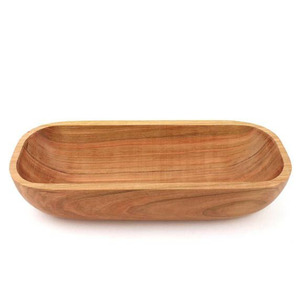 <b>Vintage</b> Best Quality Modern Design Oval Shape Natural Finished Wooden Serving Dough Bowl Oblong Fruit Bowl Salad Bowl Decoration - Product Image 2