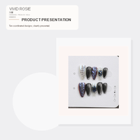 Ongles press-on faits à la main, longs, en forme d'amande, noir et blanc, iridescent, chrome, gothique, abstrait, à coller, pour femmes, 10 pièces