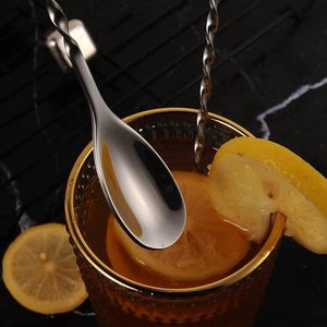 Classy Black Leaf End Twisted Long Metal Spoon Restaurante Café Helado Cuchara Hotel al mejor precio - Product Image 5