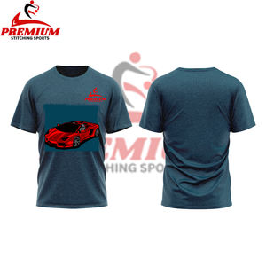 Camisetas de algodón con estampado personalizado, camisetas con cuello redondo y costuras en contraste para hombre, camiseta lavada con ácido con serigrafía gráfica de gran tamaño - Product Image 2