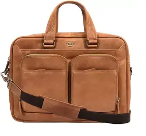 Unisex Leather Laptop Bag With Tablet Carry Case Real Leather Laptop Shoulder Bags Waterproof Laptop
