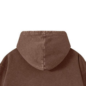 Premium Quality <b>Men</b> Acid Washed Zipper Hoodie Custom Logo 100% Cotton Fleece Oversized OEM Winter Windproof Breathable - Product Image 5