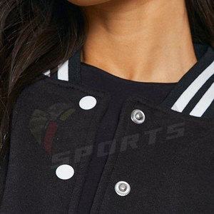 Chaqueta universitaria de lana de algodón de secado rápido de la mejor calidad, colores personalizados de punto para adultos, jóvenes, béisbol, transpirable, teñido liso - Product Image 4