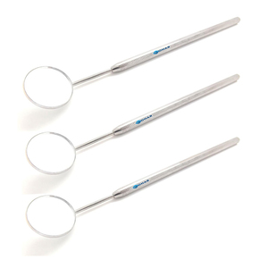 High Quality Set of 3 Dental <b>Mouth</b> Mirror #5 Diagnostic Stainless Steel Octagon Handle <b>Instruments</b> Orthodontic - Product Image 1