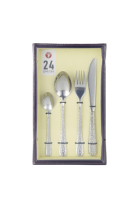 Service de table contemporain Mr.Spoon en acier inoxydable 18/0, 24 pièces pour 6 personnes, kit fourchette/couteau/baguettes, compatible lave-vaisselle, usage professionnel - Product Image 2