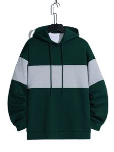 Basics coton mélangé sweats à capuche personnalisés de haute qualité pour hommes coton polyester polaire imprimé 100% Logo poche avant - Product Image 5
