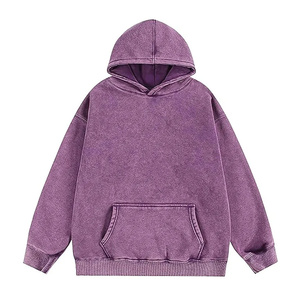 Sun Fadded hombres de alta calidad 100% algodón impermeable polar invierno sudaderas con capucha 430g Stonewashed sudaderas con capucha bordadas - Product Image 1