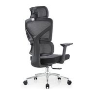 Chaise de bureau ergonomique de haute qualité, professionnelle, confortable pour une utilisation prolongée, avec dossier haut, réglable, respirante et en maille.