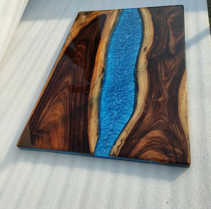 โต๊ะอาหารทรงสี่เหลี่ยมผืนผ้าทำจากไม้กระถินเทศผสมเรซิ่น งานฝีมือสุดหรู สำหรับใช้ในบ้าน สำนักงาน โรงแรม ห้องนั่งเล่น กันน้ำ เหมาะเป็นของขวัญในเทศกาลดีวาลี - Product Image 2