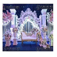 Cadre de toile de fond en bois style C pour scène de mariage, décorations élégantes
