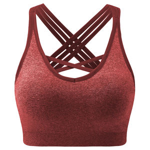 Soutien-gorge d'entraînement dos-nu antichoc de style sexy soutien-gorge de sport de yoga logo personnalisé soutien-gorge de sport pour femmes de course à pied haut de fitness - Product Image 5