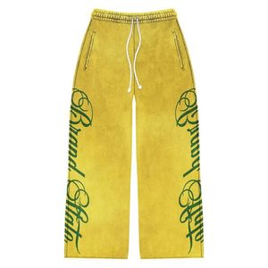 Vintage <b>Pants</b> Custom Trouser French Terry Stacked Wide Leg Sweatpants Acid Wash Distressed Patch Flared Sweat <b>Pants</b> <b>Men</b> - Product Image 1