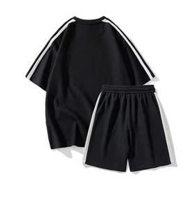 Ensemble de T-shirts courts pour hommes, sur mesure, décontractés, d'été, respirants, en tissu tricoté, à motif uni, 100% coton, grandes tailles, vente en gros - Product Image 6