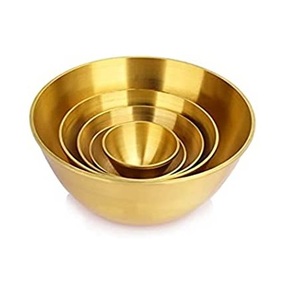 Bol de mélange profond unique en acier inoxydable, fabricant de plats de service en cuivre, bol de taille personnalisée, exportateur en Inde - Product Image 5