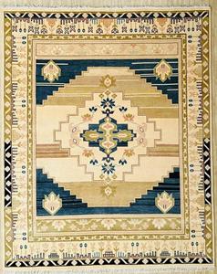 พรมปูพื้นขนาด 10x14 ฟุต สีเบจอ่อน ลายอูชัก ขนสั้น ทอมือ วินเทจ ทำจากขนสัตว์ ทนทานสูง ซักได้ กันลื่น สำหรับปูพื้นบ้าน - Product Image 5