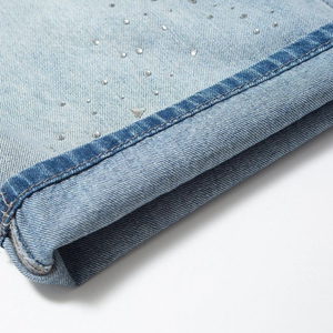 Short baggy en jean pour homme avec motif personnalisé en strass scintillant Short vintage grande taille pour homme disponible en gros - Product Image 4