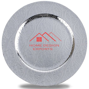 2025 plaque de chargeur en métal forme ronde Siler fini maison hôtel Restaurant service de nourriture utiliser plaque de chargeur en métal - Product Image 2