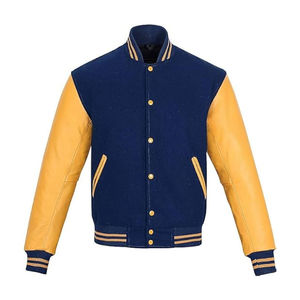 Chaqueta con letras de lana para hombre de estilo callejero, diseño mandarín personalizado con chaqueta de invierno OEM de excelente calidad - Product Image 5