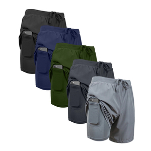 Pantalones cortos de punto de poliéster para Entrenamiento Personalizados OEM y ODM, pantalones cortos para correr para hombre, recién llegados, pantalones cortos para correr - Product Image 1