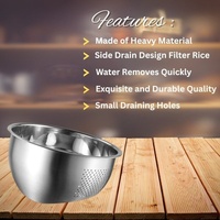 Égouttoir à riz professionnel en acier inoxydable, 24 cm, compatible lave-vaisselle, sans BPA, réutilisable, ustensile de cuisine – Offre Spéciale