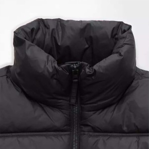 Veste matelassée grise courte chaude et légère pour femme | Parfait pour l'hiver décontracté, col rabattu, veste femme - Product Image 6