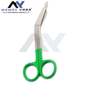 Ciseaux utilitaires EMT en acier inoxydable du fabricant, manche en plastique orange, ciseaux de pansement pour infirmières, norme de sécurité Mol - Product Image 5