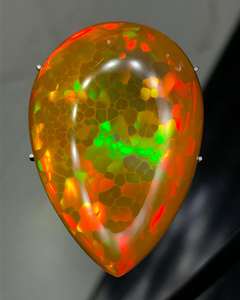 Increíble panal naranja Pera de ópalo etíope de alta calidad suelta Multi fuego cabujón de ópalo etíope de alta calidad ópalo de panal - Product Image 5