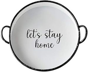 ถาดเสิร์ฟโลหะชุบสังกะสีสไตล์วินเทจสนิมสำหรับบ้านร้านอาหารงานแต่งงานบาร์งานปาร์ตี้ - Product Image 5