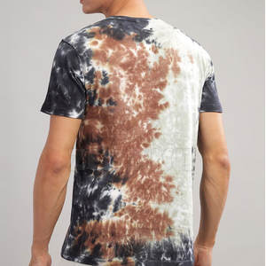 T-shirt confortable délavé à l'acide T-Shirt respirant taille personnalisée en stock T-shirt délavé à l'acide en polyester coton - Product Image 4