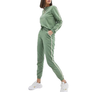 Nuevo 2025 europeo Chic Color sólido sudadera pantalones conjunto mujeres dos piezas conjuntos ropa polar mujer ropa conjunto chándal - Product Image 2