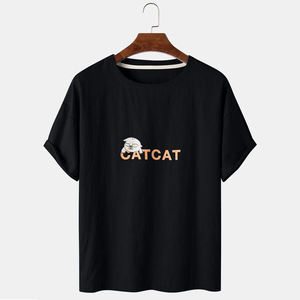 T-shirt de sport pour homme sur mesure OEM, 100% coton, séchage rapide, coupe ample, impression de logo par transfert thermique, impression par sublimation - Product Image 3