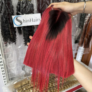 Wholesale Trending Ombre Bonestraight Bundles Raw Vietnamese Human Hair for <b>Training</b> <b>Heads</b> for Black Women Female Models - Product Image 3